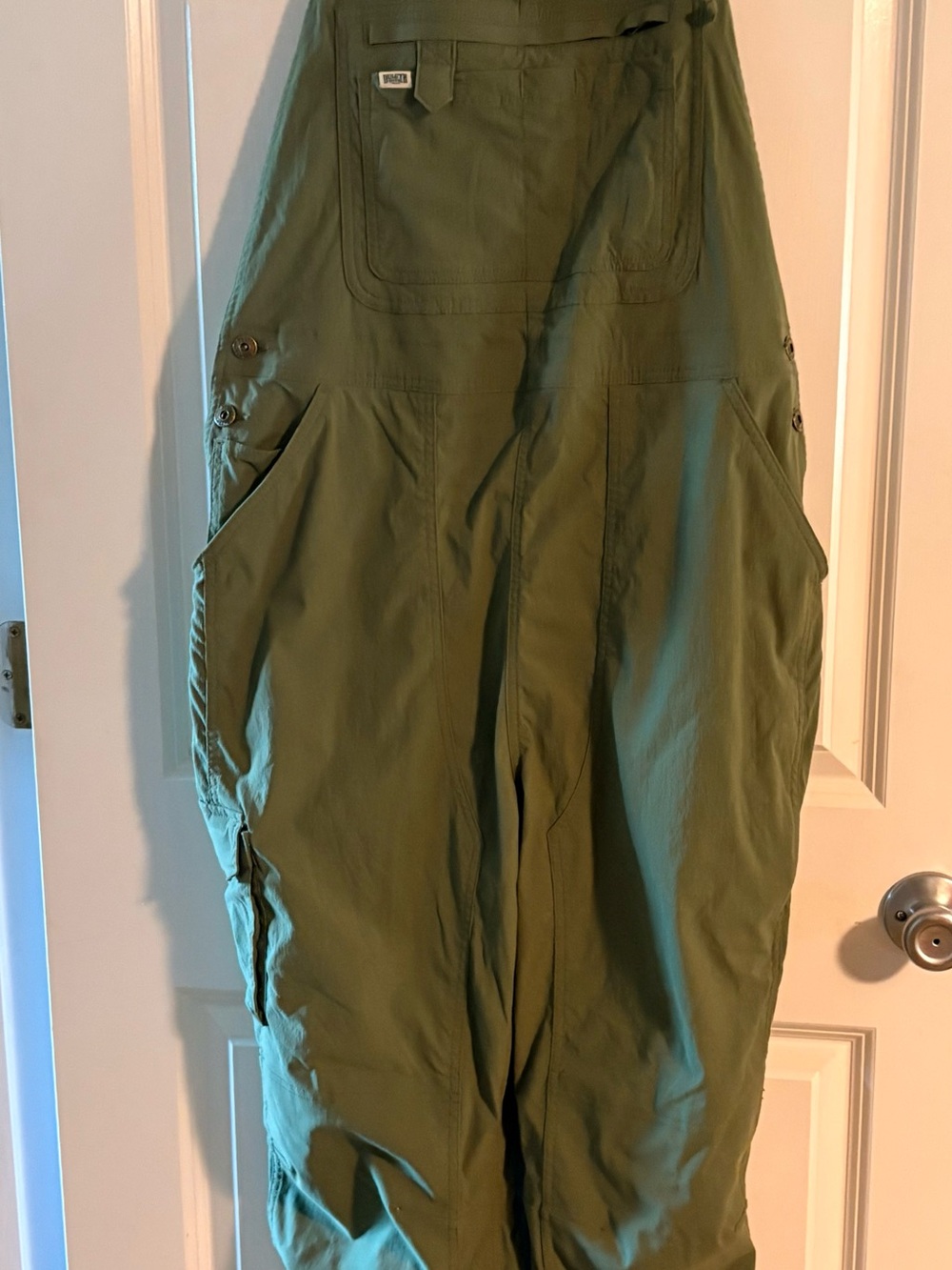 Duluth Trading Co Olive Green Cargo Overalls